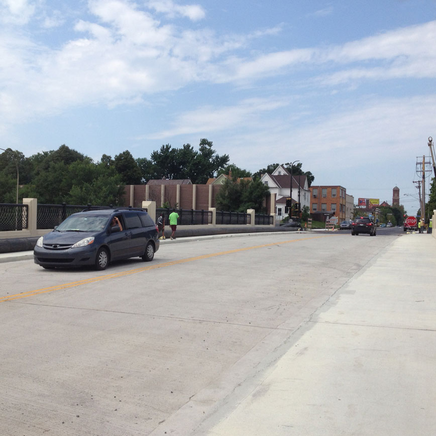 A vehicle on 38th Street