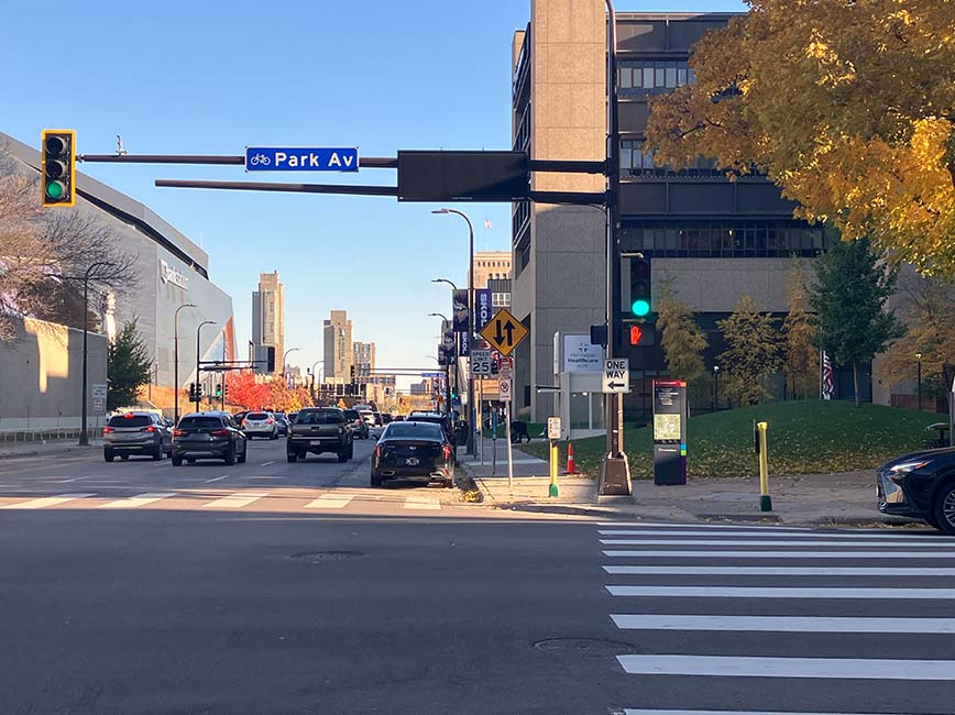 Intersection of Hennepin and W Lake St. 