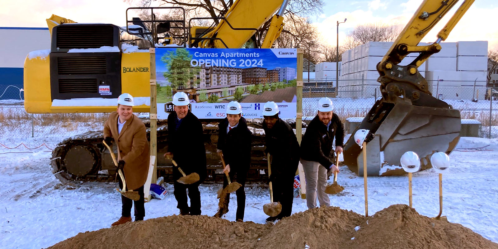 Groundbreaking at Canvas Apartments in Ward 3