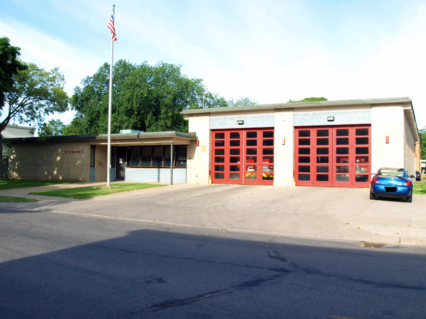 front side of fire station building