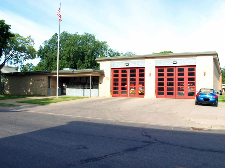 front side of fire station building front side of fire station building