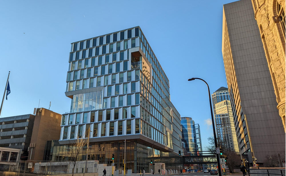 Exterior of Minneapolis public service building