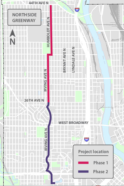Northside Greenway Project Location Map
