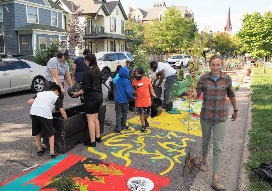 People planting at Open Streets