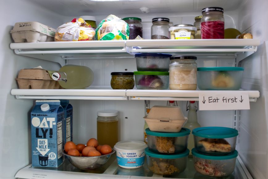 Organized fridge with an Organized fridge with an