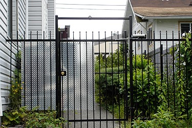 black metal fence