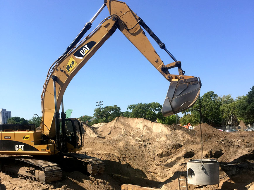 sewer under reconstruction