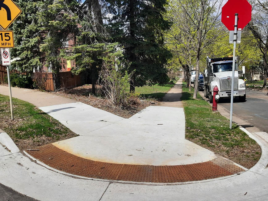 A complete ADA Pedestrian Ramp Upgrade
