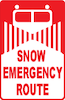 sign for snow emergency route