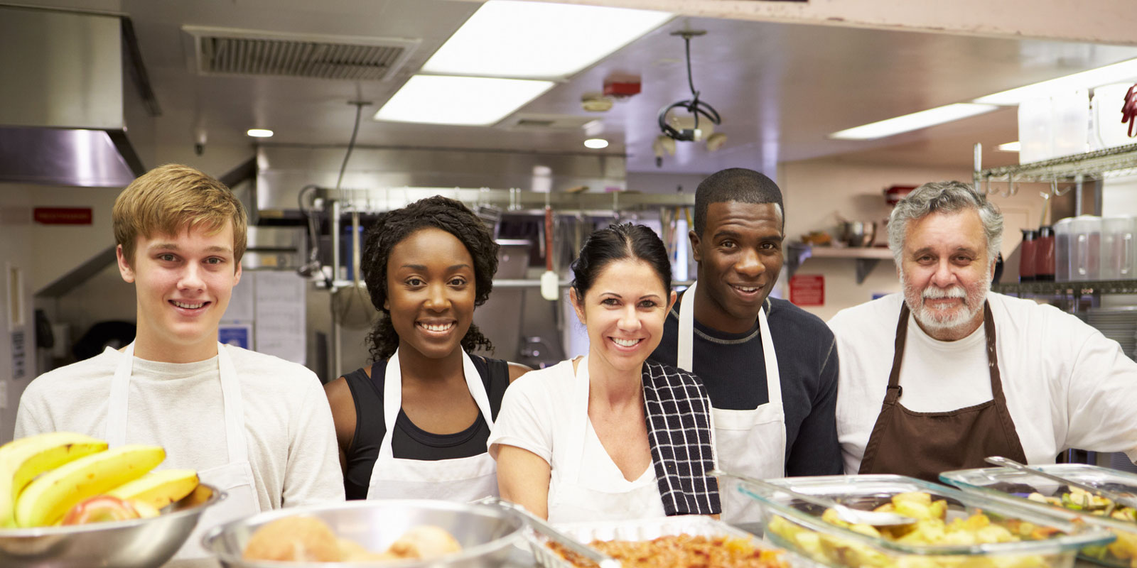 People in kitchen