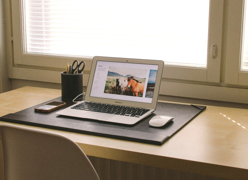 Computer at a desk