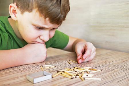 Child with matches