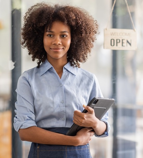 Food handler with noodles