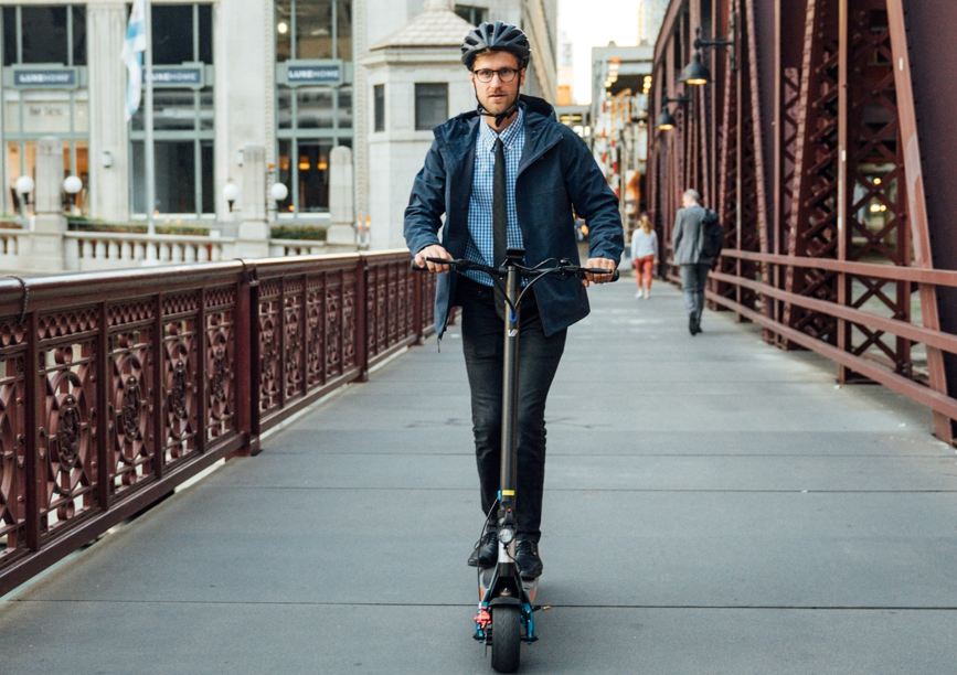 row of scooters