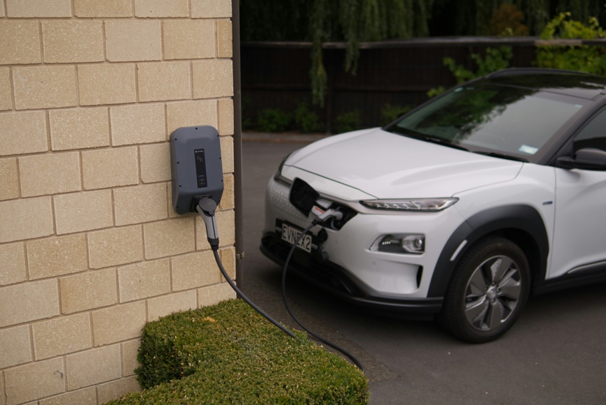 Vehicle connected to EV charging station