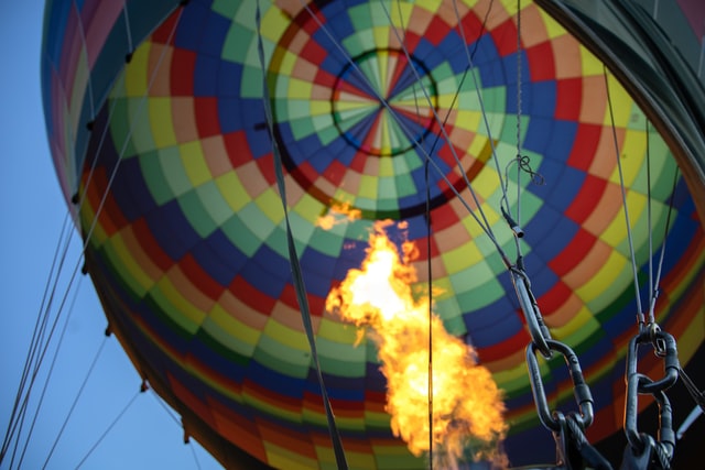 Propane fire in hot air balloon